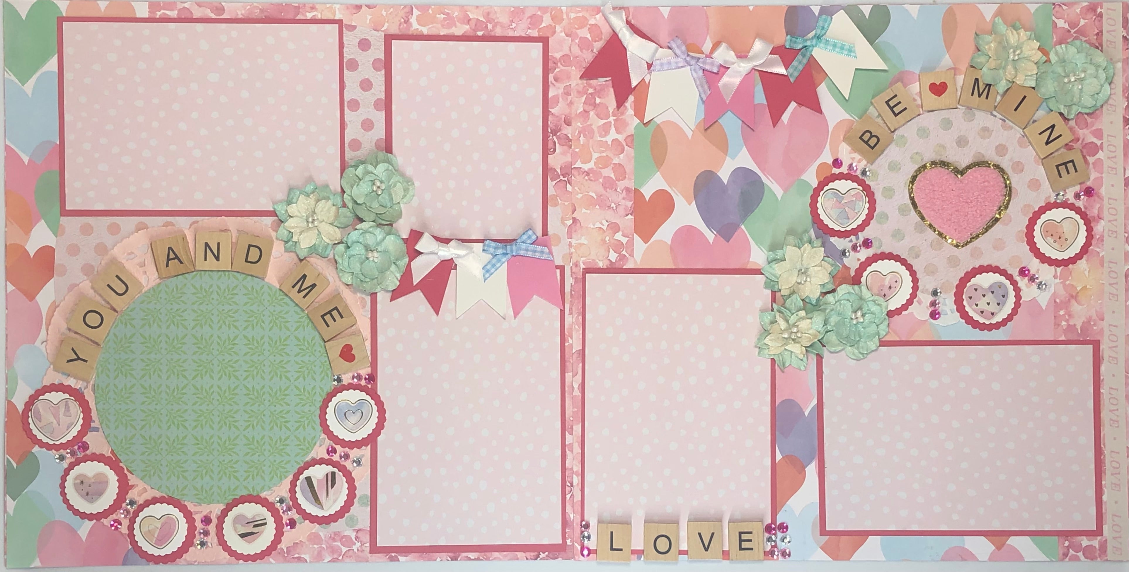 "You and Me" Pre-Made Scrapbook Layout